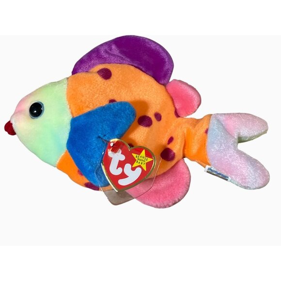 Ty Beanie Baby Lips Fish Plush Toy - Picture 3 of 12
